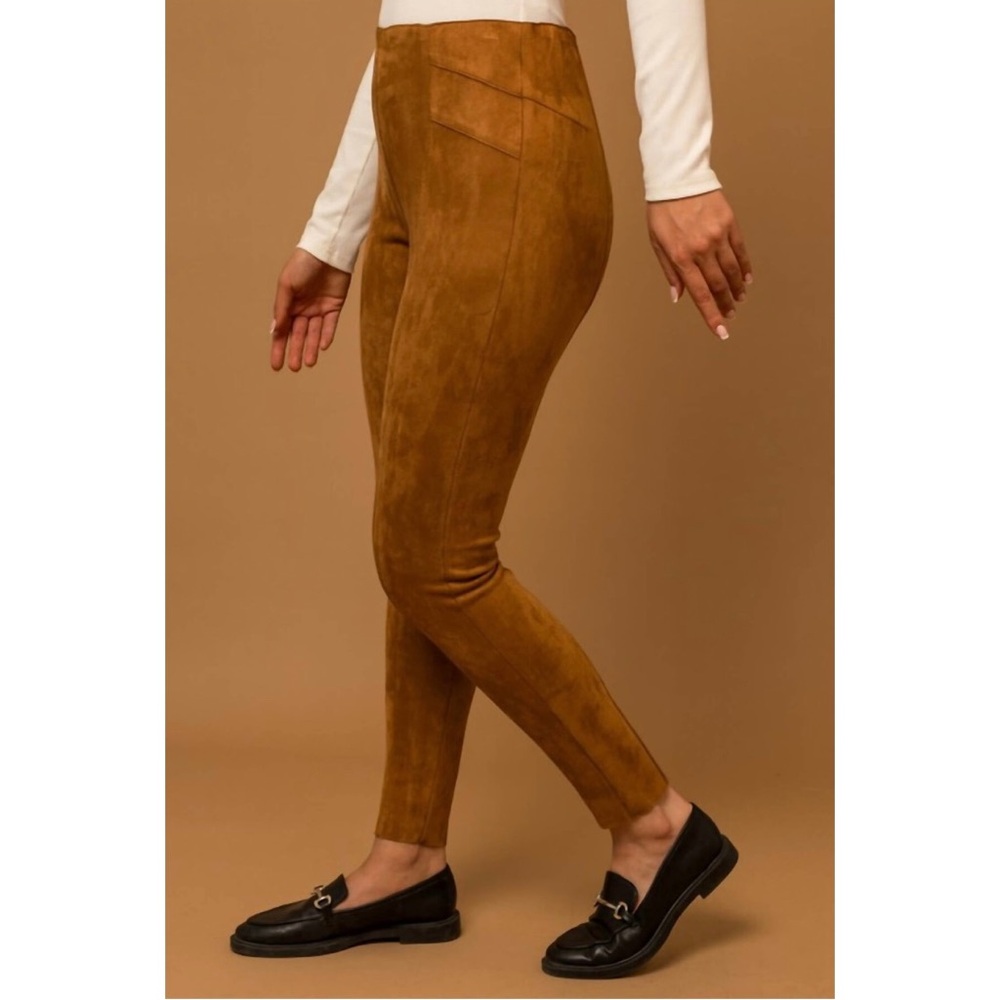 Gilli Faux Suede Leather Leggings Pants